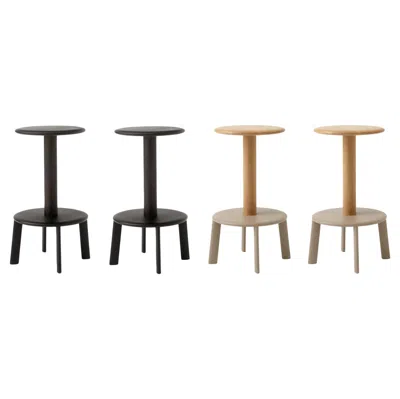 Pre-owned &tradition Set Of 4 Massif Counter Stools, Av39, 2 Dark Stained Oak & 2 Oak/grey Beige, &t In Brown
