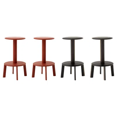 Pre-owned &tradition Set Of 4 Massif Counter Stools-av39, 2 Dark Stained Oak & 2 Ember For &t In Brown