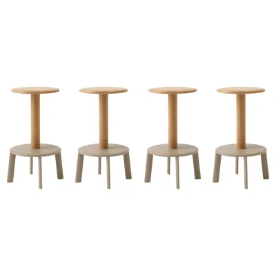 Pre-owned &tradition Set Of 4 Massif Counter Stools-av39, Oak & Grey Beige By Anderssen & Voll For &t In Gray