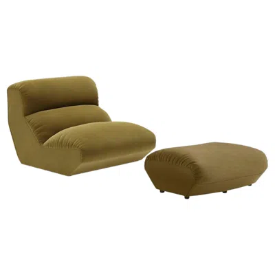 Pre-owned &tradition Set Of Hi Lo Single Module & Pouf, Kvadrat/mylla 0971 Fabric, Anderssen & Voll In Brown
