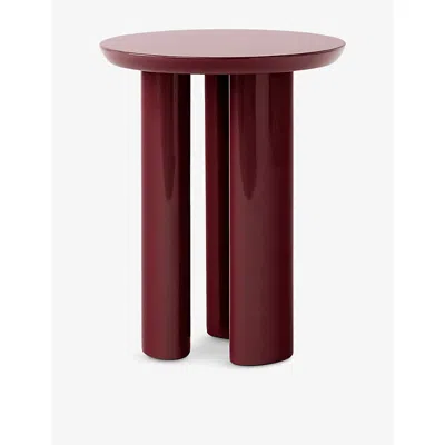 &tradition Burgundy Red Tung Mdf Side Table 48cm