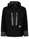 And Wander Shield-effect Hooded Jacket In Black