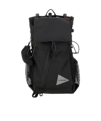 And Wander 102 Ecopak Logo Printed 30l Backpack In Black
