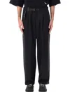 And Wander 103 Pe Melange Teill Wide Pants In Black
