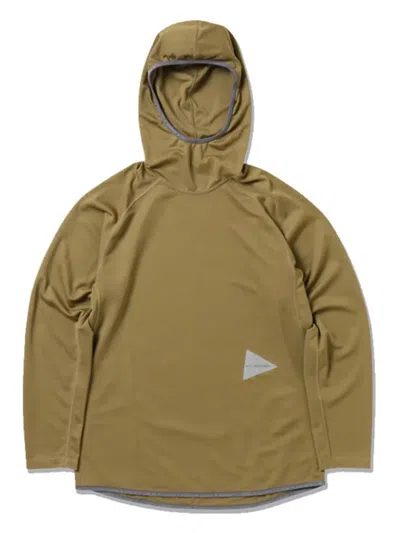 And Wander 平纹针织连帽衫 In 中性色