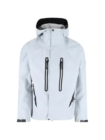 And Wander 2.5 L Hooded Jacket In Blue
