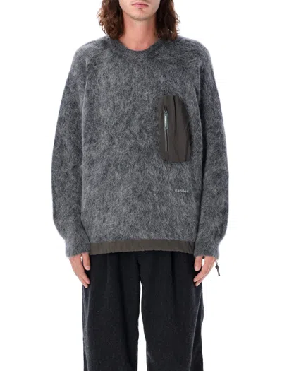 And Wander Mohair Wool Sweater In Grey