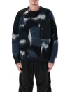 And Wander Mix Shaggy Knit Hoodie In Wool-mohair Blend In Black