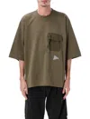And Wander Short Sleeve Pocket T-shirt With Chain Detail In Green