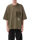 And Wander Short Sleeve Pocket T-shirt With Chain Detail In Green
