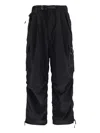 And Wander 95 High Count Cloth Side Zip Hemm Pants In Black