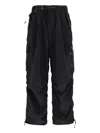 And Wander 95 High Count Cloth Side Zip Hemm Pants In Black