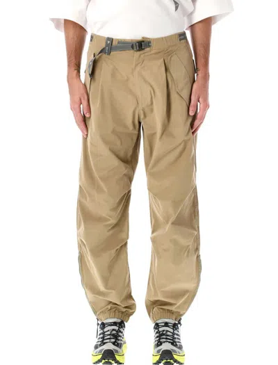And Wander Light Brown 89 High Count Trousers In Beige