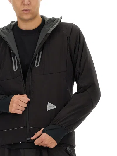 And Wander "alpha Air" Sweatshirt In Black