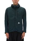 And Wander Green Alpha Direct Polyester Hooded Jacket In Green