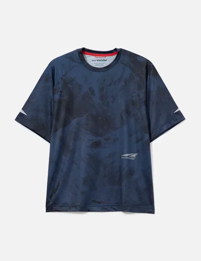 And Wander Altra ×  Graphic Short Sleeve T-shirt In Blue