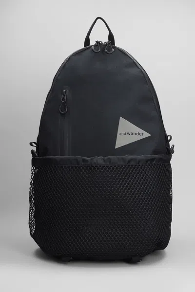 And Wander Backpack In Black Cotton
