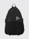And Wander Cotton Blend Backpack With Mesh Pocket In Black