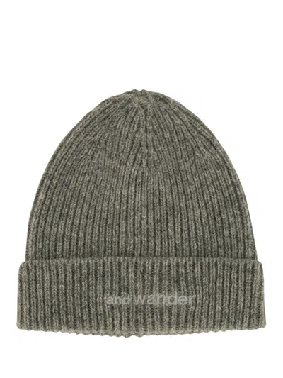 AND WANDER AND WANDER BEANIE HAT WITH LOGO