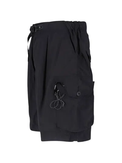 And Wander Belted Cargo Shorts In Black
