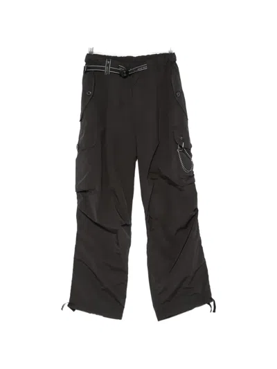 And Wander Belted Cargo Trousers In Black