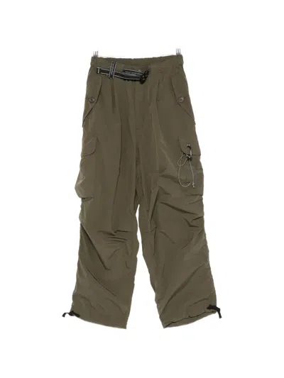 And Wander Belted Cargo Trousers In Brown