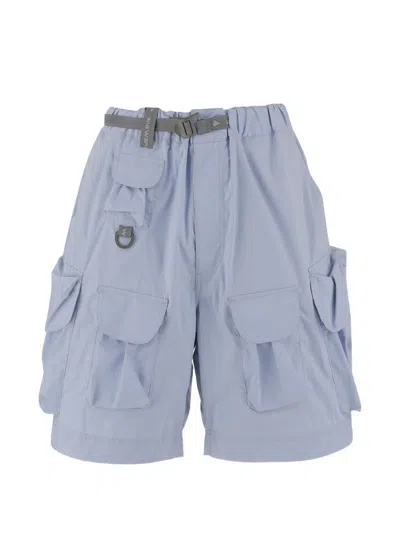 And Wander Belted Multi-pocket Shorts In Blue