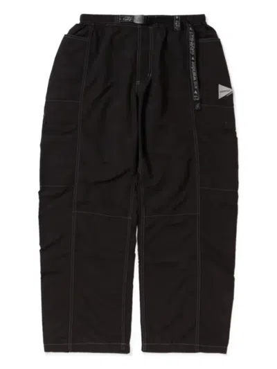 And Wander Belted Panelled Trousers In Black