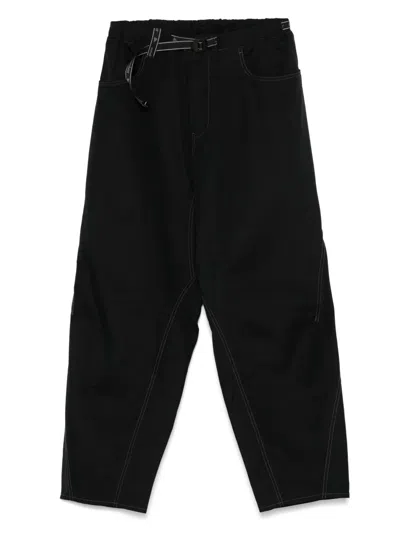 And Wander Belted-waist Trousers In Black