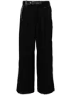 AND WANDER BELTED WOOL-BLEND TROUSERS