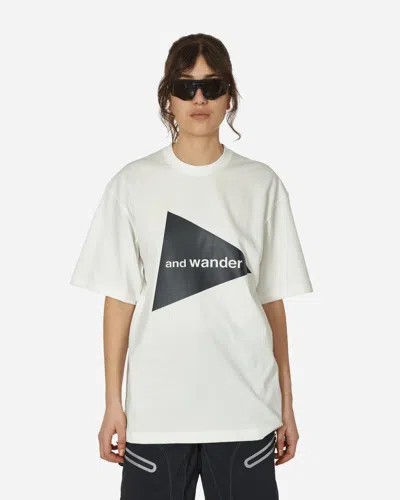 And Wander Big Logo T-shirt In White