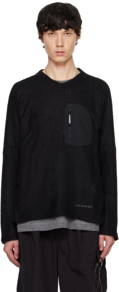 And Wander Black Alpha Direct Sweatshirt In Black010