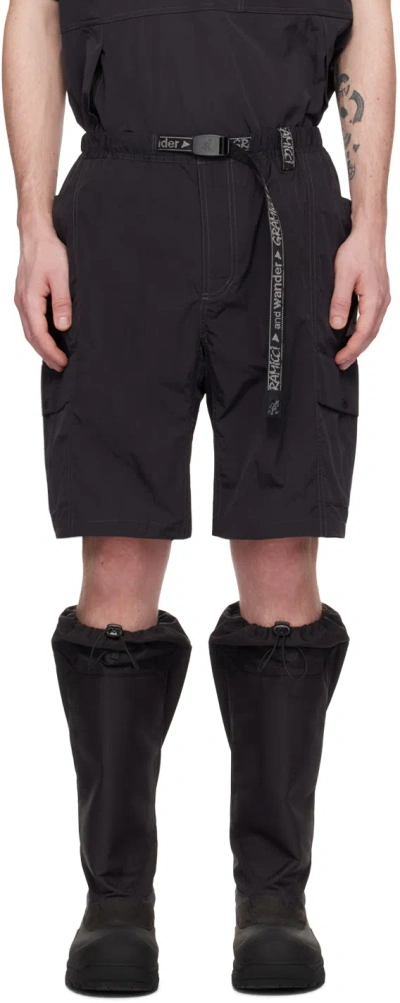 And Wander Black Gramicci Edition Shorts