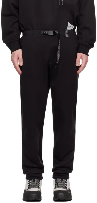 And Wander Black Gramicci Edition Sweatpants