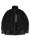 And Wander High Loft Fleece Jacket With Stand-up Collar In Black