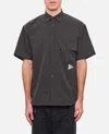 And Wander Short Sleeve Button-down Shirt With Welt Pocket In Black