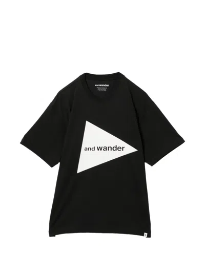 And Wander T-shirt Mit Logo In Black