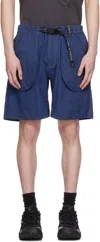 And Wander Blue Gramicci Edition Brushed Nylon Shorts In Blue