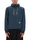 And Wander Blue Nylon Sports Jacket In Blue