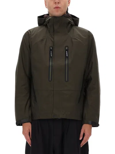 And Wander Brown Nylon Jacket In Green