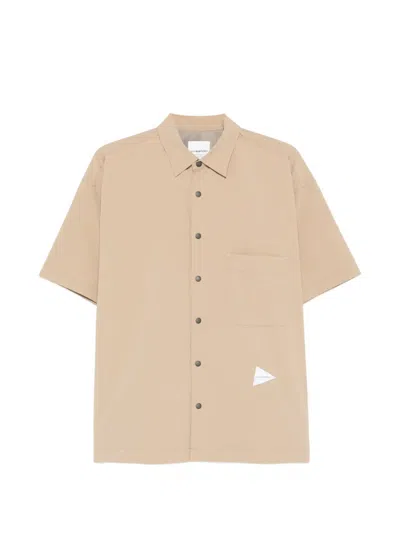 And Wander Button Pocket Shirt In Neutral