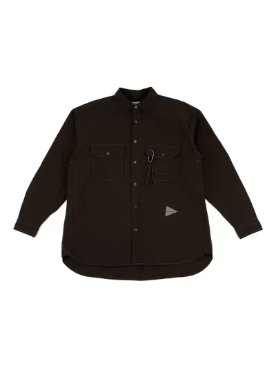 And Wander Buttoned Chest-pocket Shirt In Brown