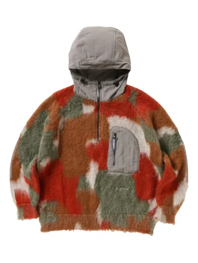 And Wander Camouflage Jacquard Hoodie In Multi