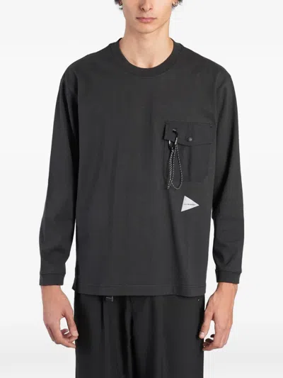 And Wander Carabiner-detail Long-sleeve T-shirt In Multi