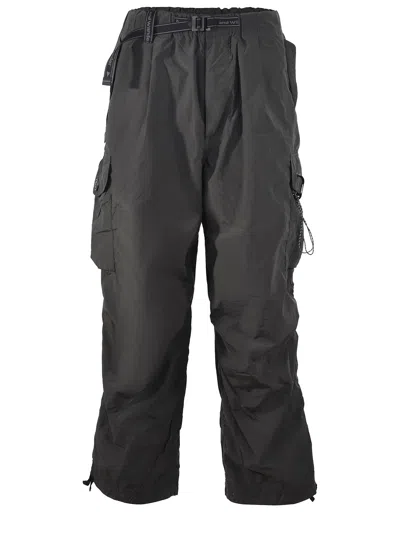 And Wander Cargo  87 Oversize Cargo Nylon Trousers In Green
