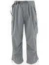 And Wander Cargo Pants With Buckle-tooth Closure And Functional Clip In Gray
