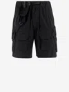 And Wander Cargo Short Pants With Side Pockets In Black