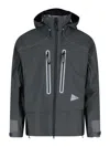 And Wander Pertex Shield Waterproof Zip Jacket In Gray