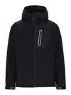 And Wander Technical Hooded Jacket In Black Water-repellent Nylon In Black
