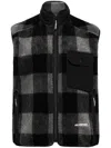 AND WANDER CHECK-PRINT FLEECE GILET